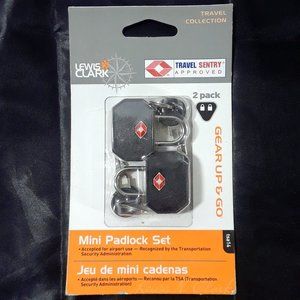 TSA Sentry Mini Padlock 2 Pack Black